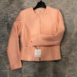 Calvin Klein Pink Tweed Blazer s4